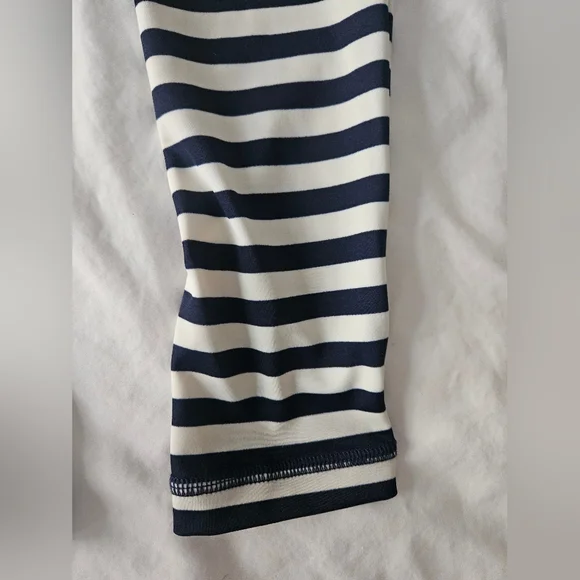 J. CREW Long Sleeve Classic Navy Blue Stripe Rash Guard | SZ M - Picture 8 of 11